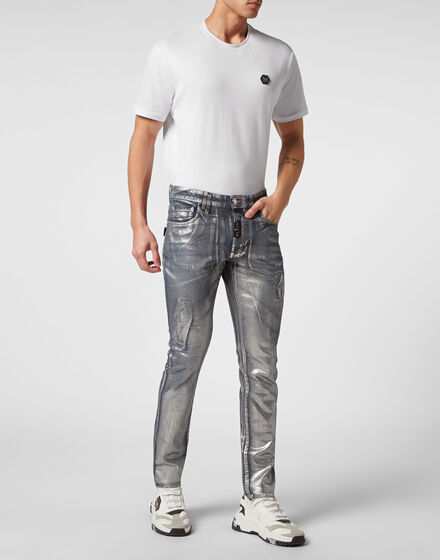 Denim Trousers Super Straight Cut Fit Denim Trousers Super Straight Cut Fit