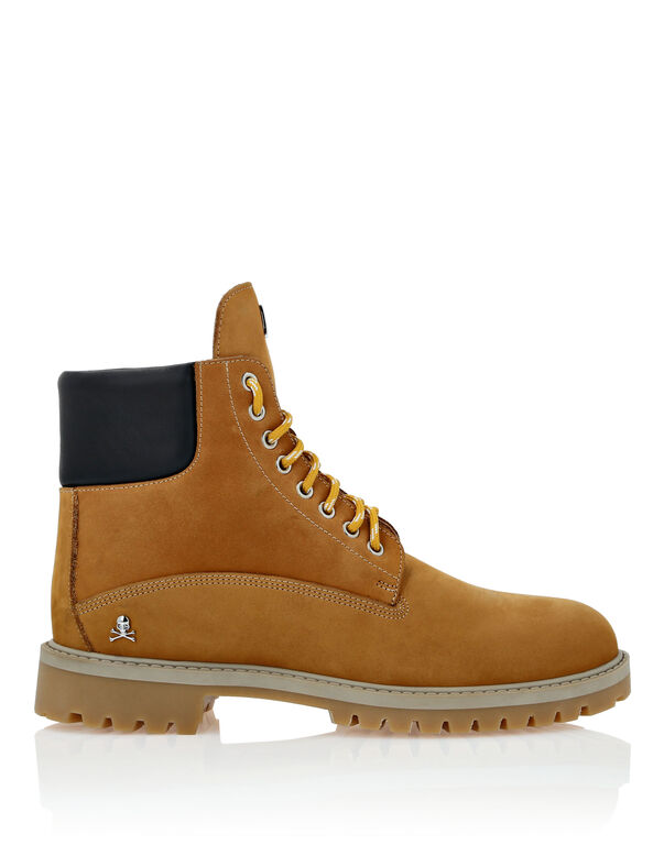 Nabuk Low Flat Boots