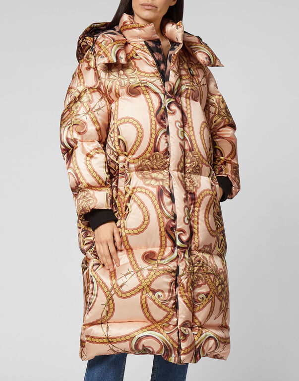 Nylon Bomber Long print New Baroque