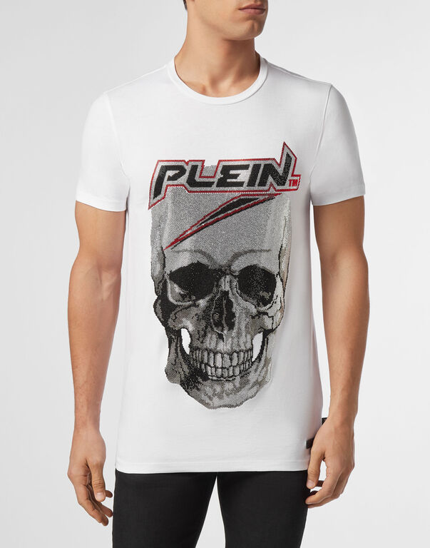 T-shirt Platinum Cut Round Neck Space Plein