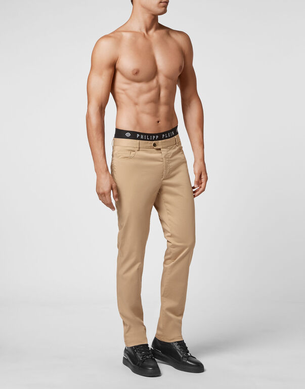 Cotton Long Trousers Chinos fit Iconic Plein