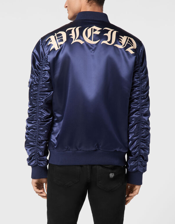 Satin Top Gun Bomber LS Gothic Plein