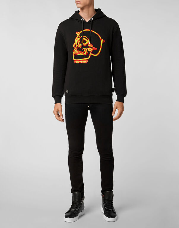 Hoodie sweatshirt Outline Skull