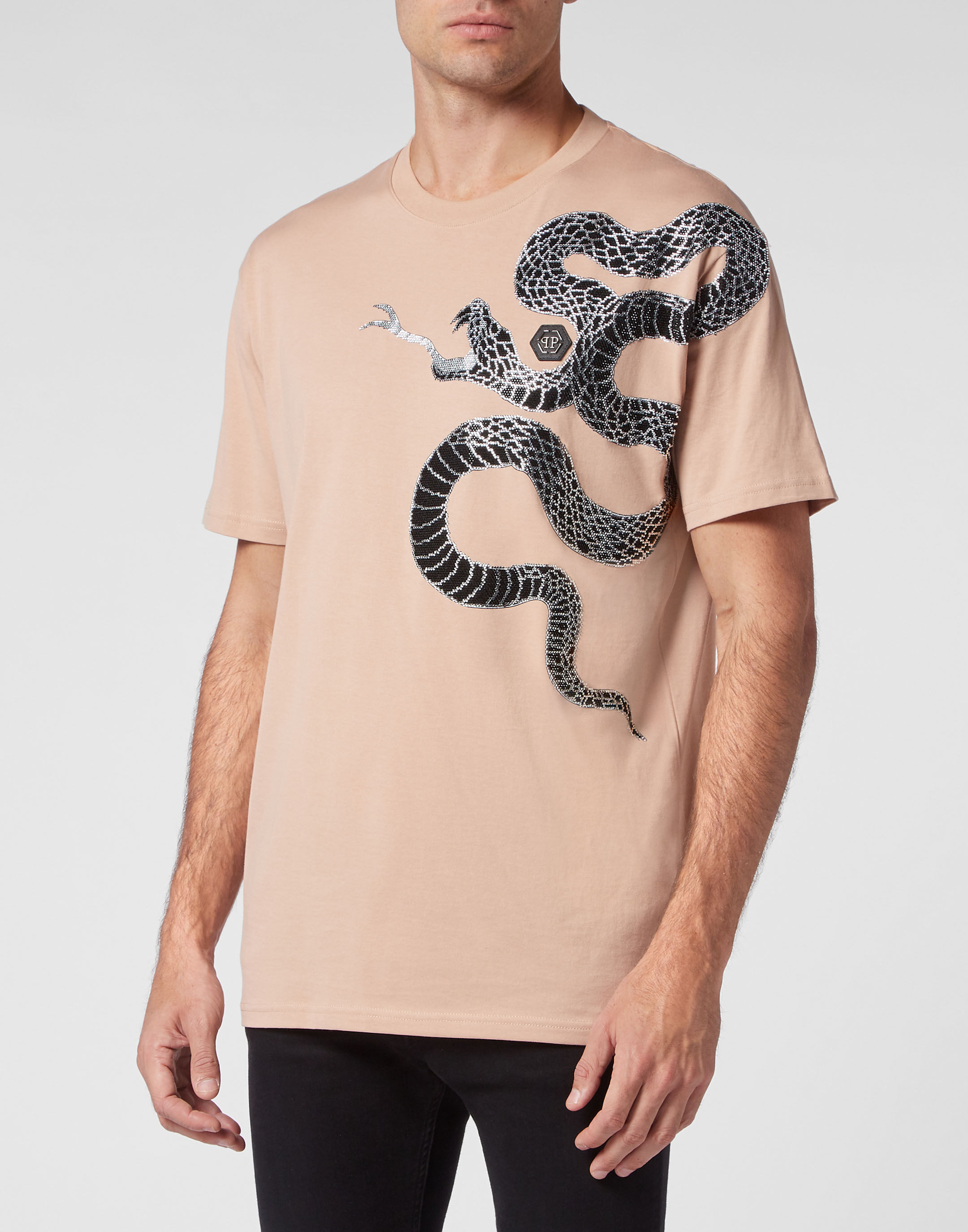 T shirt Round Neck SS Snake Philipp Plein Outlet