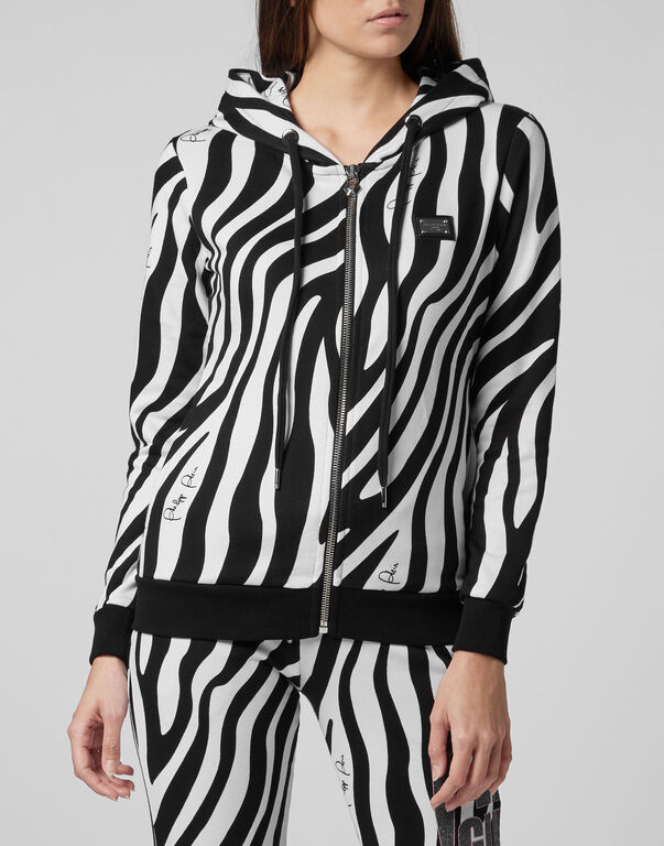 Hoodie Sweatjacket Zebra