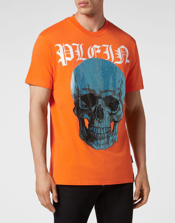 T-shirt Round Neck SS with Crystals Skull