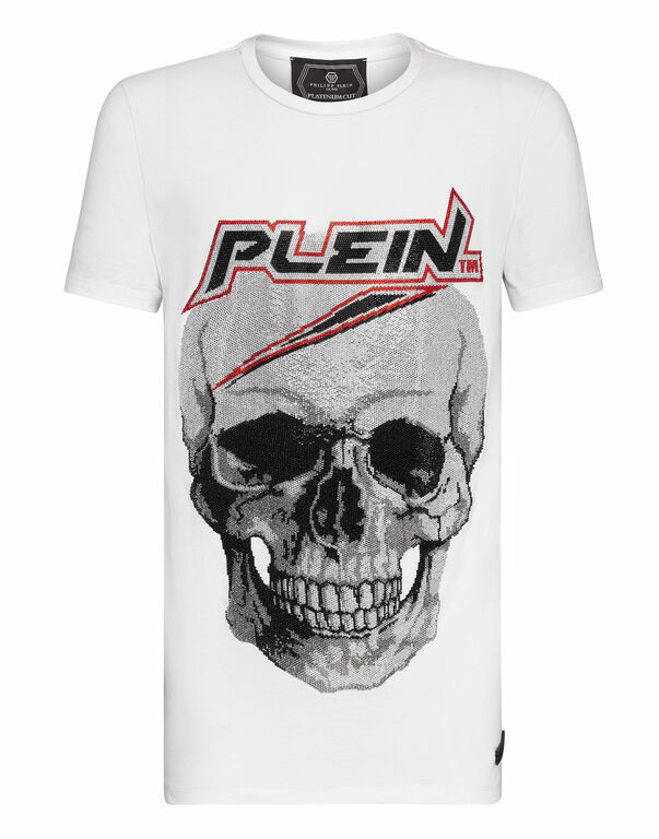 T-shirt Platinum Cut Round Neck Space Plein