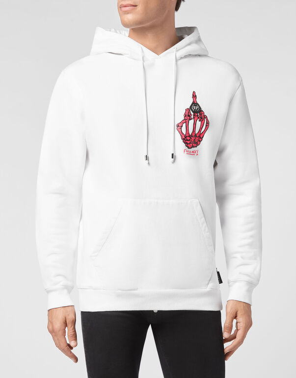 Hoodie sweatshirt print Skeleton