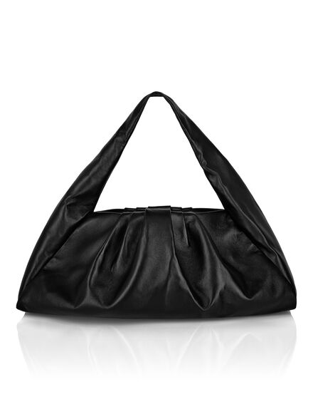 Leather Large Shoulder Bag Gothic Plein