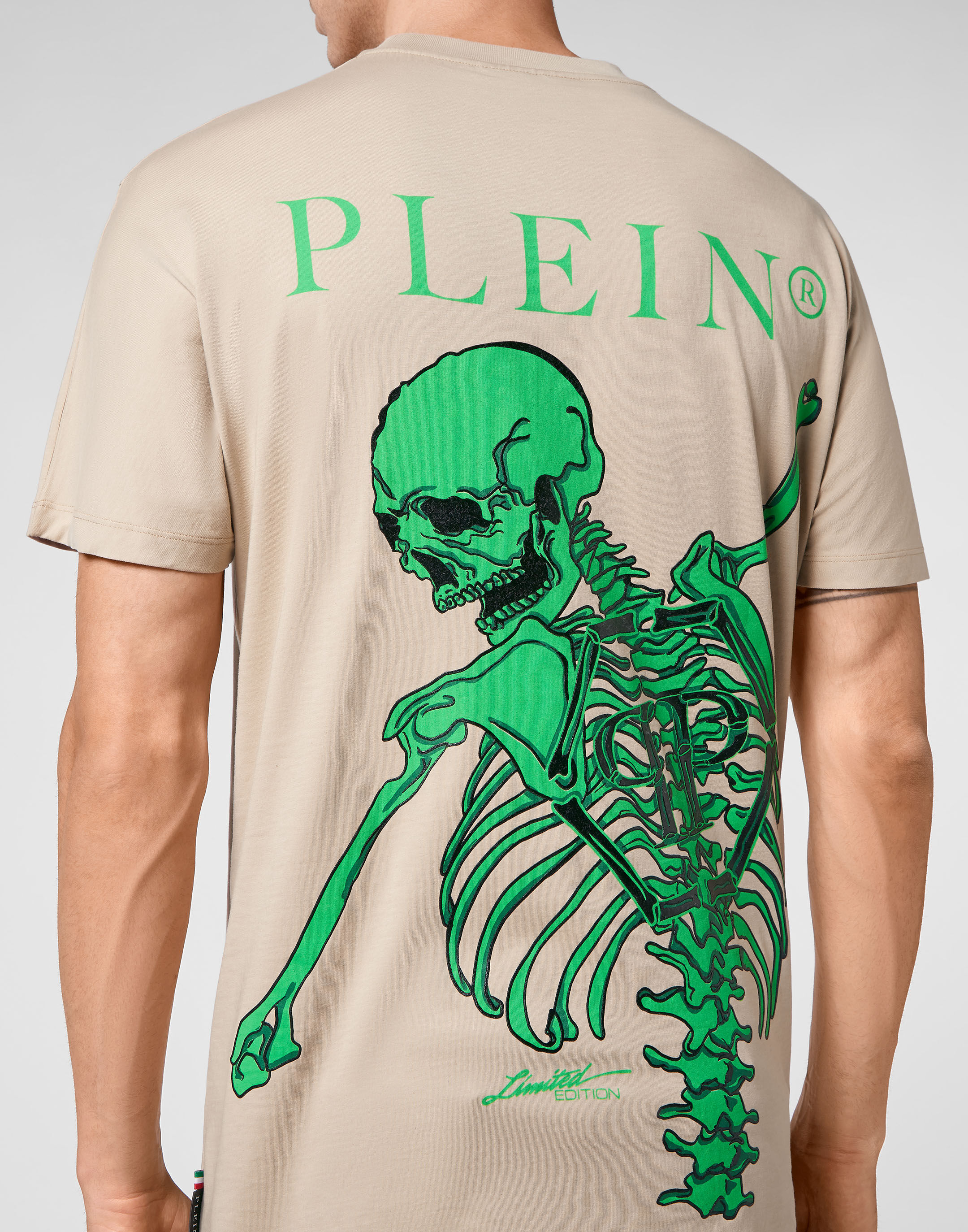 Philipp plein t shirt green skull hotsell