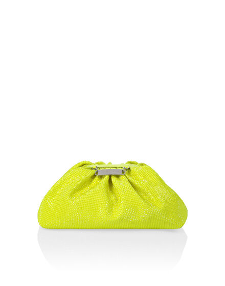 Suede Mini Pillow bag Crystal