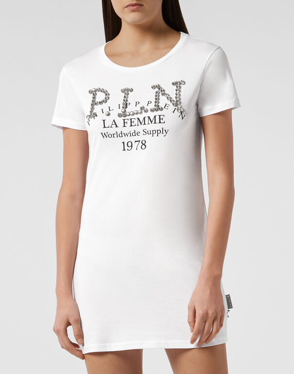 T-shirt Dress Round Neck SS P.L.N.