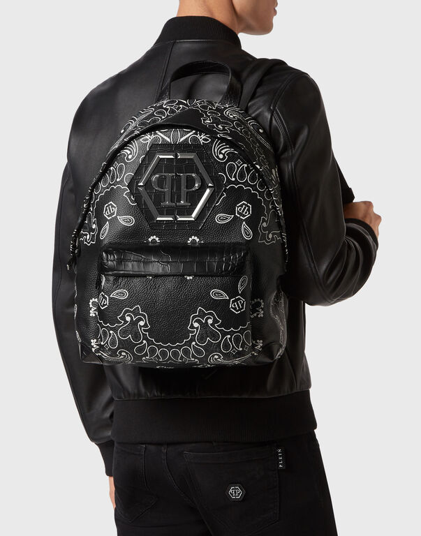 Leather BAckpack Paisley