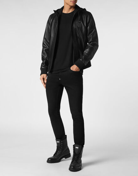 Soft Leather Jacket Slim Fit Iconic Plein Soft Leather Jacket Slim Fit Iconic Plein