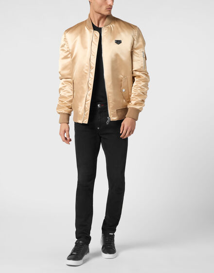 Satin Top Gun Bomber LS Gothic Plein