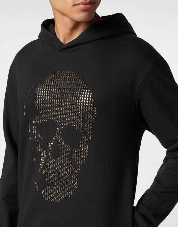 Hoodie Sweatshirt Skull strass