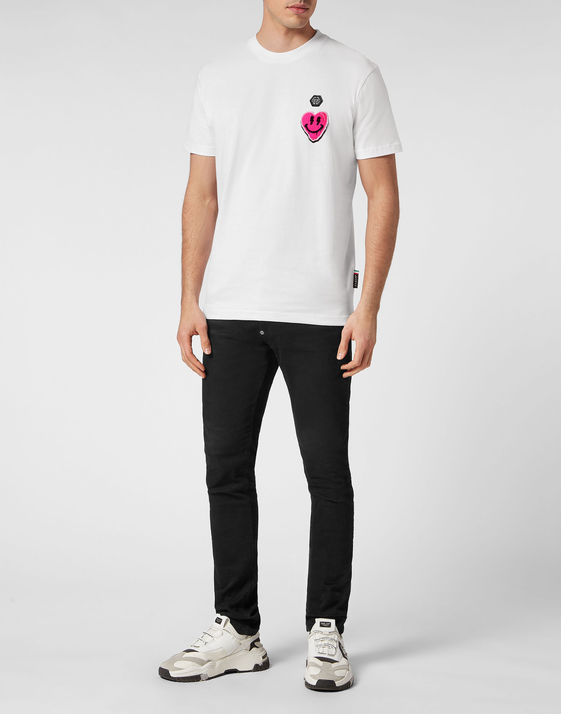 Tシャツ・カットソー Philipp Plein SADC MTK6974 PJY002N ROUND NECK SMILE T-shirt T-shirt Round Neck SS Smile | Philipp Plein Outlet