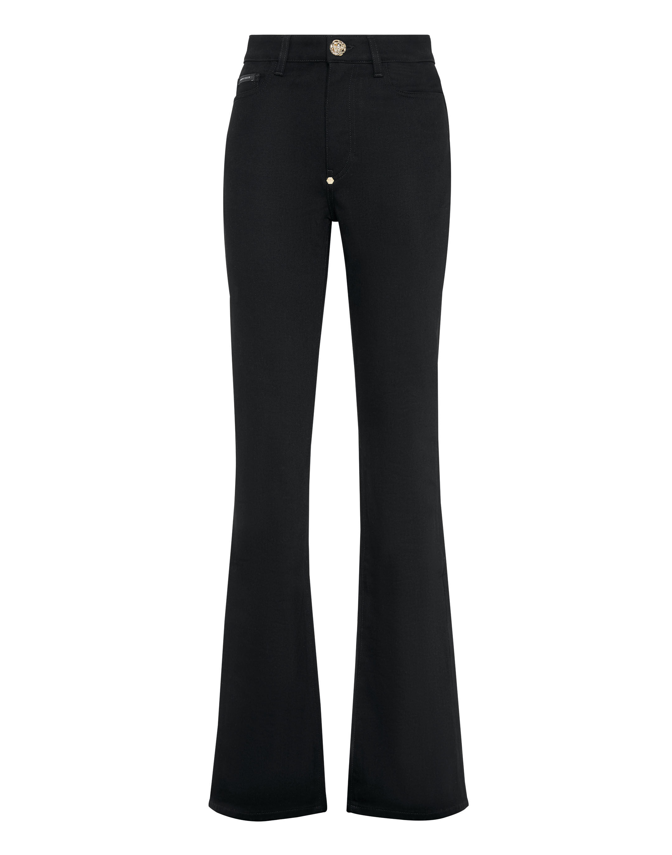 デニム・ジーパン Philipp Plein Flared High-Waisted Jeans With Split Hem High-Waisted Flare Jeans | Philipp Plein Outlet