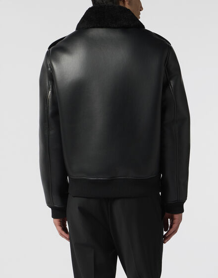 Eco Shearling Aviator Jacket