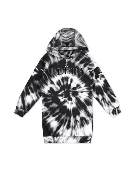 Jogging Hoodie Day Dress Tie dye