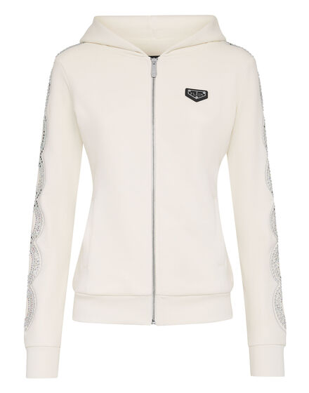 Hoodie sweatshirt Full Zip Crystal Cable