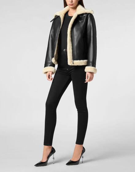 Eco Fur Aviator Coat