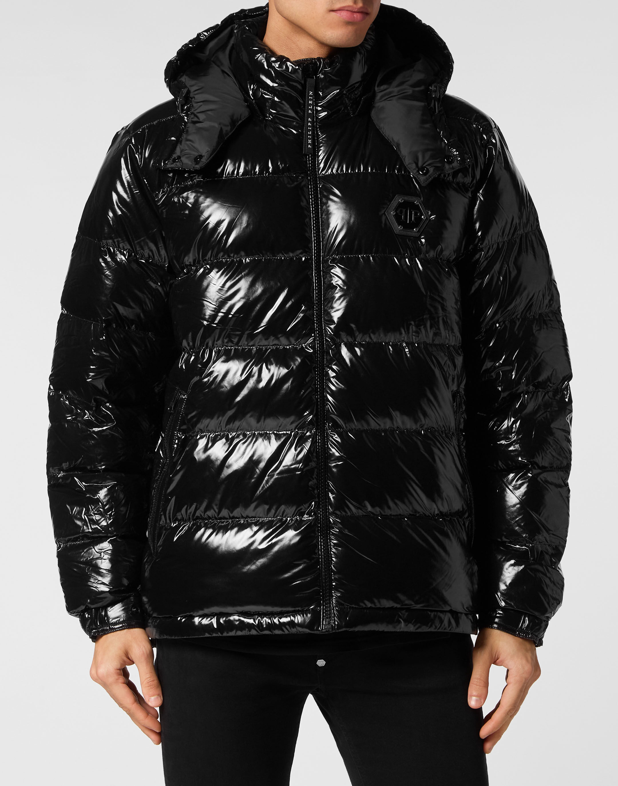 Nylon Down Jacket Philipp Plein Outlet