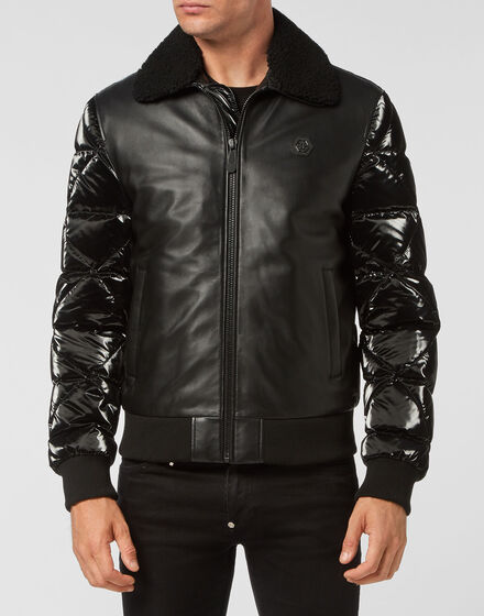 Leather and Nylon Jacket
