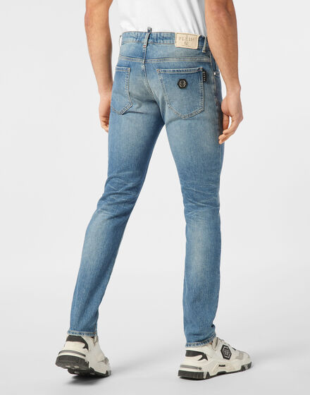 Denim Trousers Super Straight Cut 5 Pockets