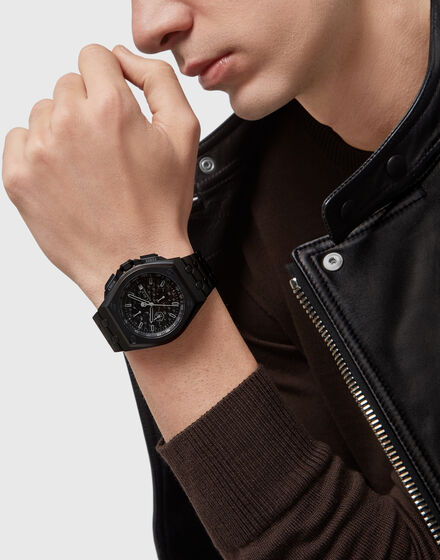 PLEIN EXTREME 44MM - IP BLACK CASE - BLACK DIAL - IP BLACK METAL BAND - Watch PLEIN EXTREME 44MM - IP BLACK CASE - BLACK DIAL - IP BLACK METAL BAND - Watch