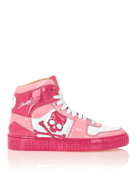HI-TOP SNEAKERS NOTORIOUS PATENT SKULL
