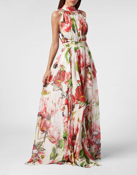 Silk Chiffon Long Dress Love Silk Chiffon Long Dress Love