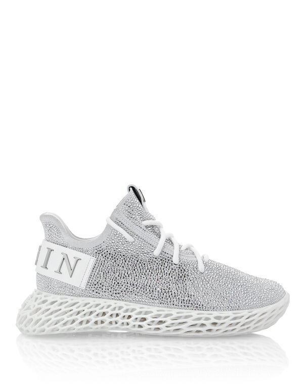 RUNNER SNEAKERS $KELETON SUEDE WITH STRASS