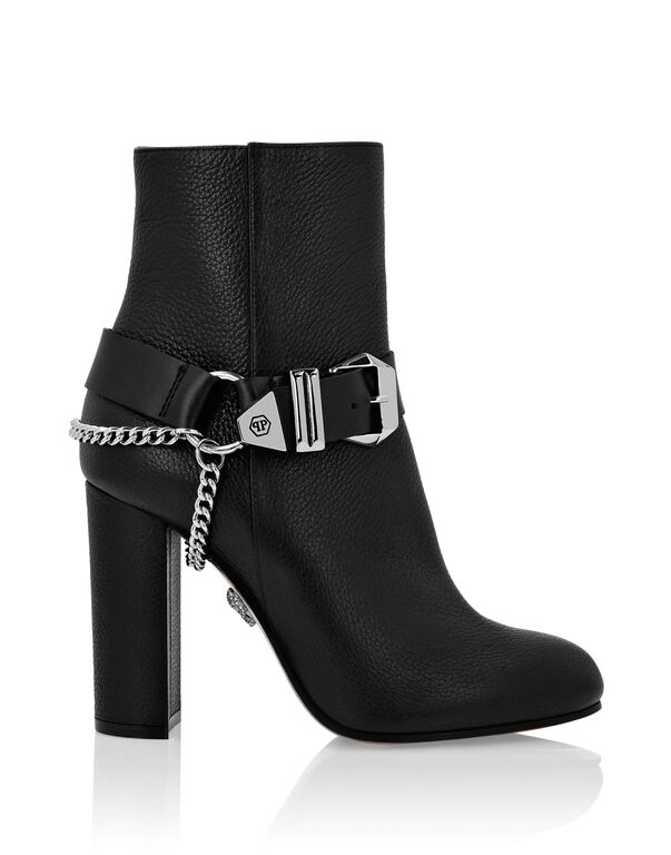 Leather Boots Lo-Heels High Iconic Plein