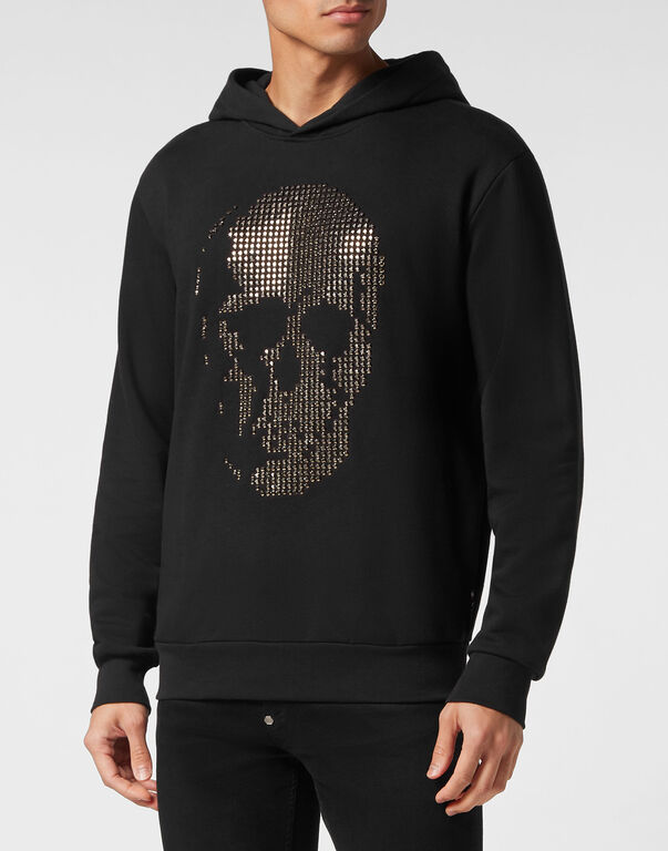 Hoodie Sweatshirt Skull strass