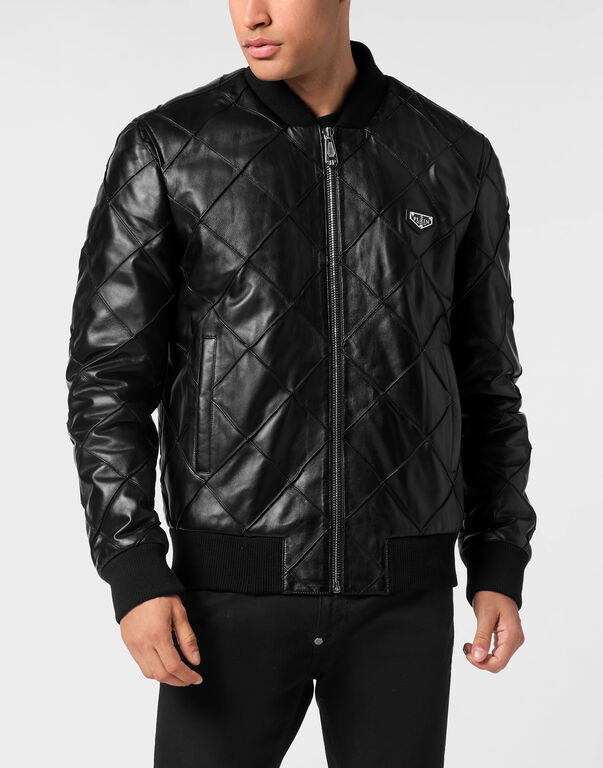 Leather Bomber LS