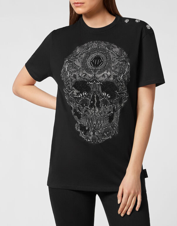 T-shirt Man Fit Baroque with Crystals