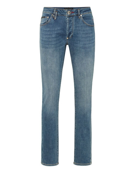 Denim Trousers Super Straight Cut Skulls