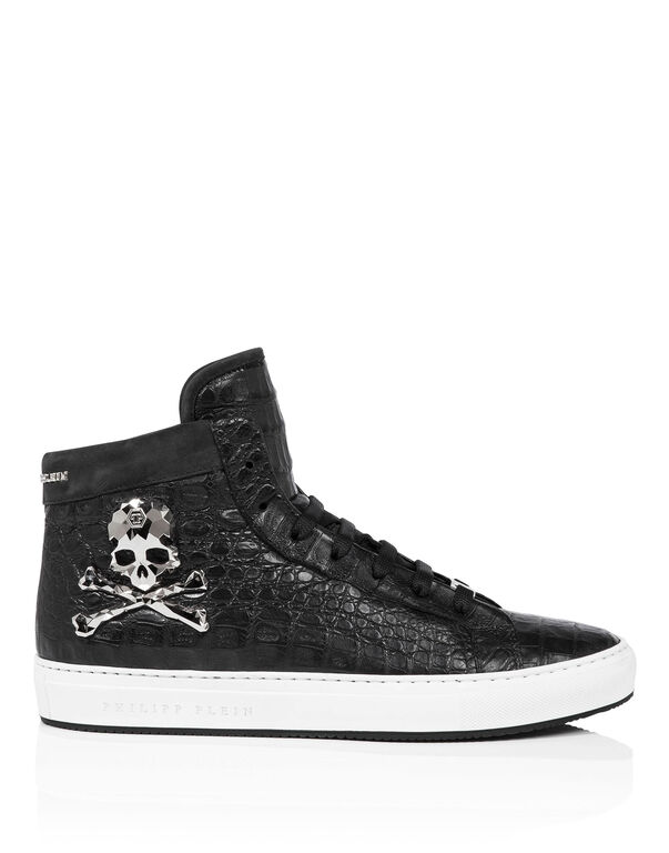 Crocodile Hi-Top Sneakers Skull