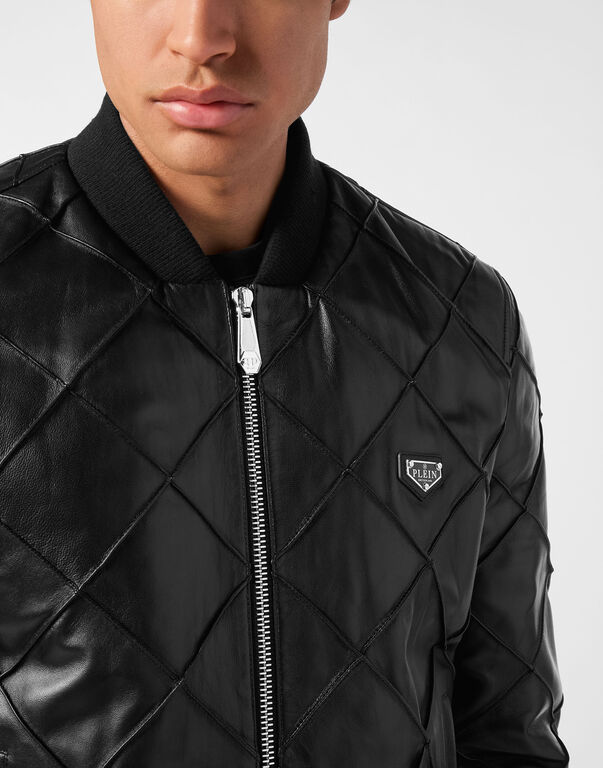Leather Bomber LS