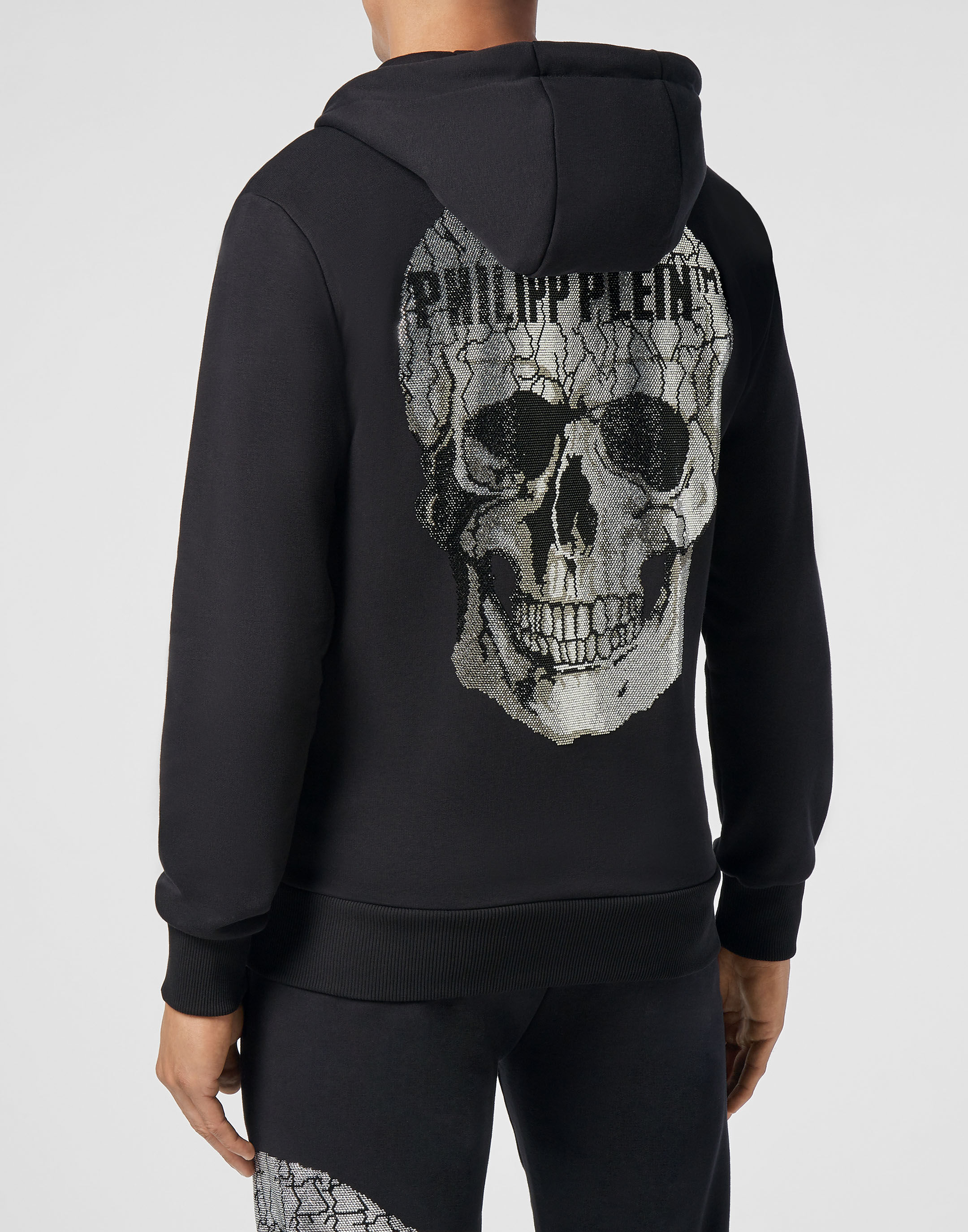 Hoodie with sales skull on back