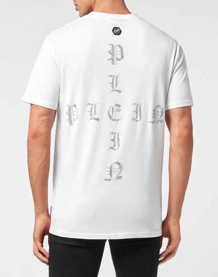 T-shirt Round Neck SS Gothic Plein with Crystals
