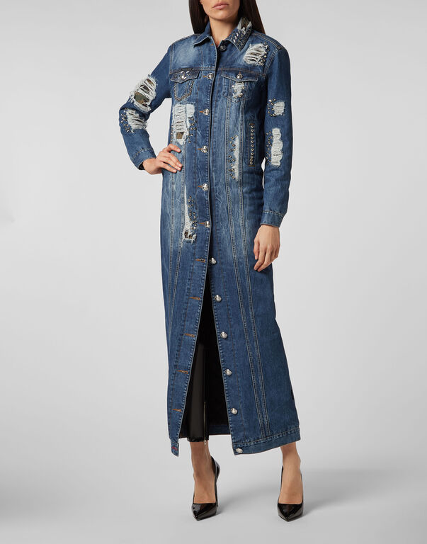 Denim Coat Space Plein