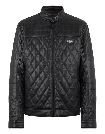 Eco Leather Padded Jacket