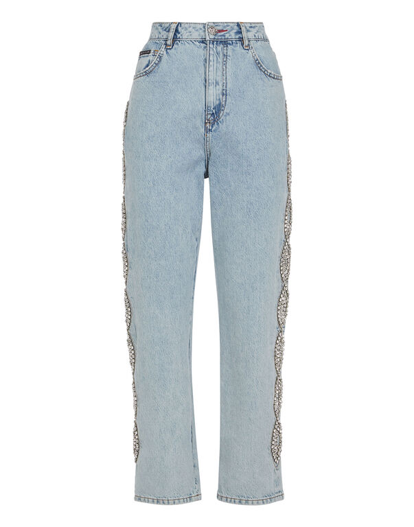 Denim Loose Fit Crystal Cable