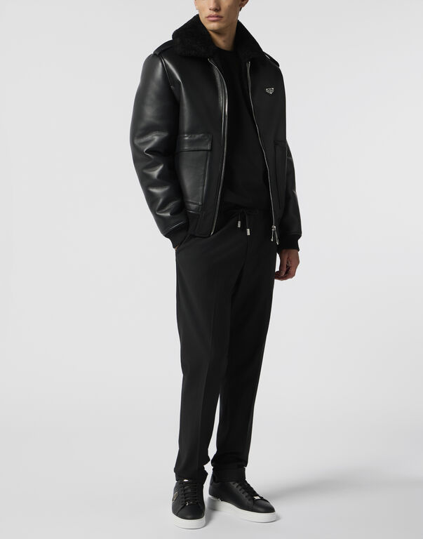 Eco Shearling Aviator Jacket