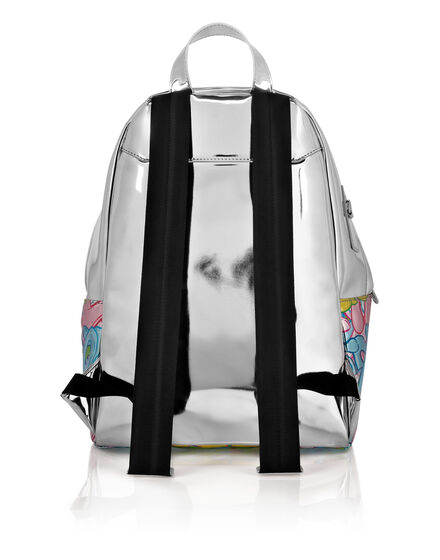 Mirror Leather Backpack Bombing Graffiti