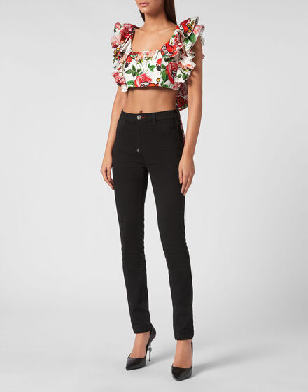 Volant Cropped Top Love