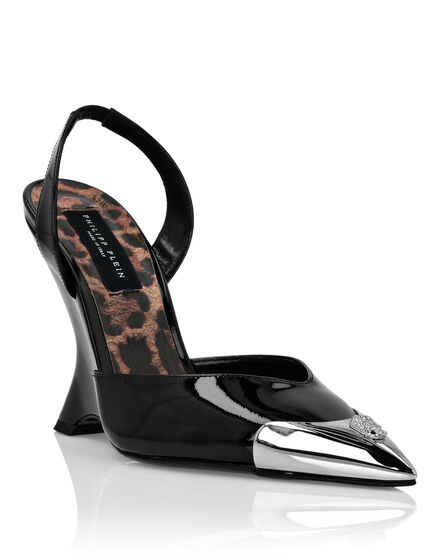 Patent Leather Decollete Wedges