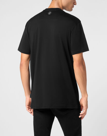 T-shirt Round Neck SS Strass Skull&Bones